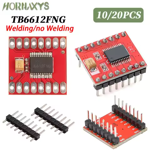 20/10PCS TB6612 Dual Motor Driver Board Red 1A TB6612FNG Chip Microcontroller