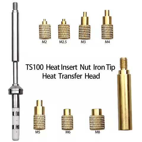 3D Printer Hot Melt Nut Press Head - T12/TS101 Tip for VORON M2-M8 Nut Insertion Accessory