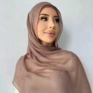 Solid Color Basic Headscarf, Middle Eastern Style, Breathable Chiffon Material, Lightweight And Comf
