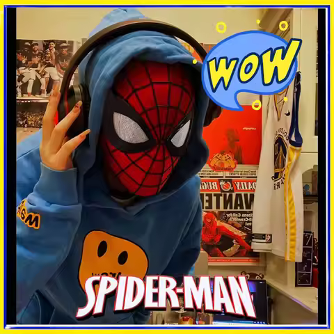 Spider-Man Mask Cosplay Costume Halloween Prop High-Tech Birthday Gift For Boys 18th Adult Gift For 