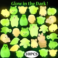 LETONG Mochi Animals Stress Toys, 24 Pcs Glow in The Dark Mochi Squishy Toy Best Xmas For Kids