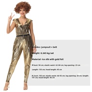 WUYIMEI | Shiny Retro Disco Party Outfit for 80s Theme Couple Clothing