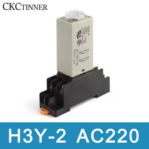 1 set H3Y-2 AC220V Time Relay Delay Timer 5/10/30/60 Minute/Seconds With Base Socket 8PINS voltage r