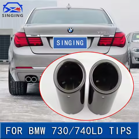 SINGING muffler end pipe tail throat decoration car parts exhaust tips accessories For 09-2014 bmw 7