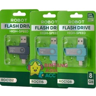Robot Flashdisk 8GB 16GB 32GB 64GB Dual OTG Interface USB and Type C Up to 70MB/s