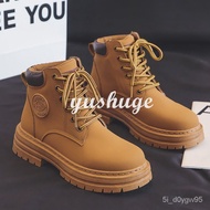 Language Boy Cabinet Dr. Martens Boots Female2023New Internet Celebrity Worker Boots Girls Autumn and Winter Boots Versa