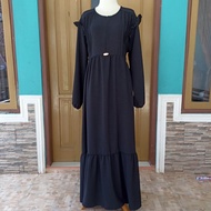 Gamis bahan crinkle || Gamis busui Friendly || Promo Gamis murah