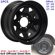 [READY STOCK] (1pcs) 4x4 Steel Rim Wheel Rims 16x7 16x8 (5x139.7/6x139.7) Hilux Ranger Dmax Triton Prado LC2 Jimny SJ413