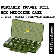 FOURTHROOM | Portable Travel Waterproof Medicine Case Pill Box 21-Grid Weekly