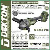 Máy mài pin Dekton M21-AG100PLUS 21V công tắc trượt lưỡi cắt 100mm máy cắt pin