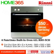 Rinnai 4 Functions Built-In Oven 61L RBO-5CSI