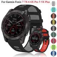 [HOT JUXXKWIHGWH 514] สายนาฬิกาซิลิโคน Quick Release สายรัดสำหรับ Garmin Fenix 7X 7 6 6X Pro 5X 5 Plus 3 3HR Forerunner 935 945สมาร์ทนาฬิกาเข็มขัด