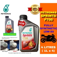100% Original Petronas F700 4T 15w50 SN SEMI guaranteed original  Promotion price OFFICIAL OIL READY STOCK