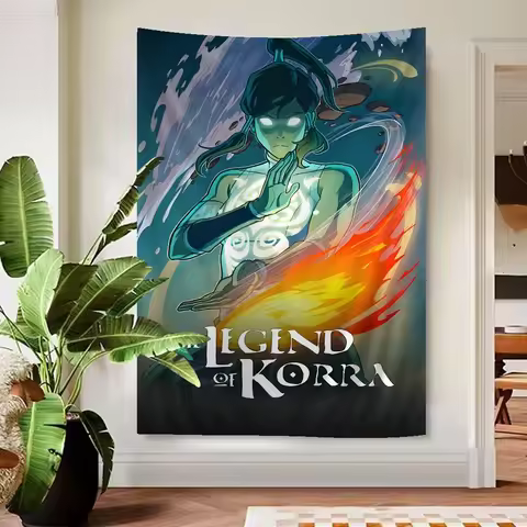 Cartoon A-Avatar The L-Legend of K-Korra Cartoon Tapestry Wall Hanging Decoration Household Home Dec