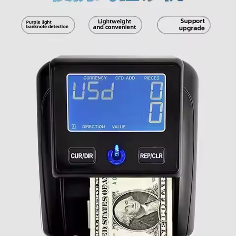 Small Portable USD/EUR Banknote Detector Non Directional Input Intelligent Detector