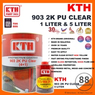 1l / 5l KTH 903 2k pu clear / epoxy floor paint / metal / besi / kayu / wood / concrete / clear epoxy floor paint