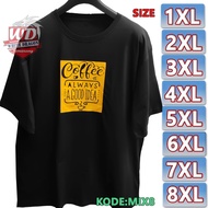COFFEE T-SHIRT BIG SIZE 1XL 2XL 3XL 4XL 6XL 7XL 8XL JUMBO MIX8