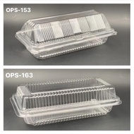 BENXON OPS-153/ OPS-163 PLASTIC TRAY WITH LOCK/ DIPOSABLE CLEAR FOOD BOX/ HOTDOG BOX 100PCS/PACK