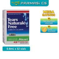 ALCON Tears Naturale Free Lubricant Eye Drops 32 vials x 0.8 ml EXP:01/2027 [ FARMASI CS ] alcon eye