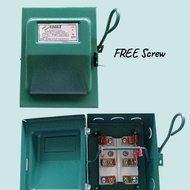 Fuse Box ONLY 30amp Safety Switch 2 Pole Electrical Green Free Screw, FUSE NOT included