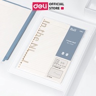 A5 B5 Deli notebook replacement paper core - Horizontal lines/checkered squares - 1 file