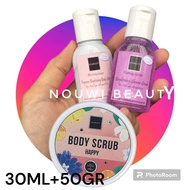 Scarlett Body Lotion Paket 30ML + 50GR Lulur mandi | 3IN1 body care scarlet share in jar