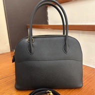 HERMES 黑金釦BOLIDE25 手提兩用包 超級夯尺寸