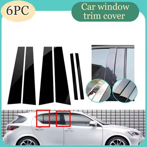 Gloss Black Pillar Posts Silver Carbon Fit For Lexus CT200h CT 200 200h 2011-2020 Window Decor Door 