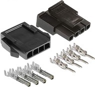 Molex Micro-Fit 3.0 Single Row (4-Pin) Male &amp; Female Receptacle Plug, w/Terminal sockets