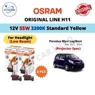 OSRAM Original Line H11 Halogen Low Beam Headlamp Bulb 2pcs 12V 55W Perodua Myvi Lagi Best Projector