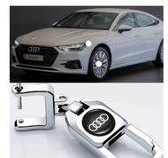 Móc Khóa Logo Audi  thời trang bằng kim loại cao cấp cho A4 A6 A8 Q3 Q5 Q7  treo thắt lưng đeo chìa 