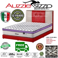Aussie Sleep Italia Sunno Milan Chiropractic Spring + Plush-Top 9Inches Mattress / Tilam (4 Sizes Av