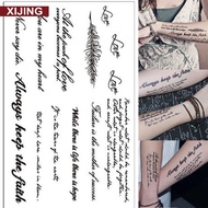 XJ-New Removable Temporary Tattoo English Word Body Art Tattoos Sticker Waterproof
