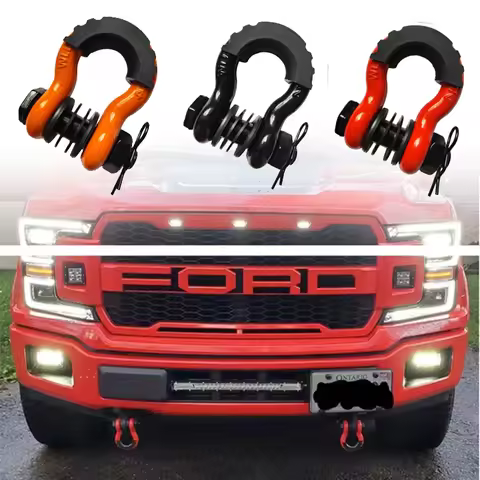 2pcs 28660lbs Break Strength D-Ring Anchor Shackle for Off-Road Jeep Vehicle Recovery 5/8" 23mm Pin 