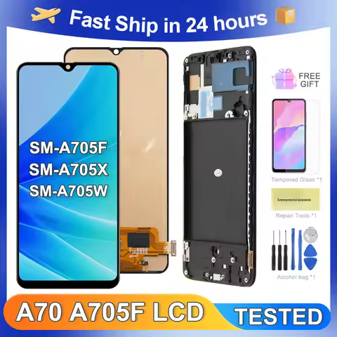 Tested A70 For Samsung A705F A705GM A705W A705X A705U LCD Display Touch Screen Digitizer Assembly Re
