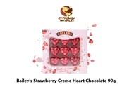 [NON HALAL][ICE PACK INCLUDED]Baileys Strawberry & Cream Heart Chocolate Box 90g
