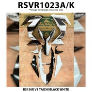 Rapido Cover Set Honda RS150R V1 Taichi Black White Accessories Motor RS 150 R Hitam Putih Body Set