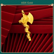 ASIX GOLD จี้ขวานมังกรชุบทอง 24K จี้สร้อยคอผู้ชาย จี้นําโชค ไม่เปลี่ยนเป็นสีดํา ไม่ลอก ของขวัญที่สวยงาม