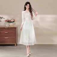 202512v New temperament lace 7287 dress