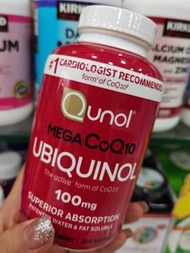 美國 Qunol Mega輔酶Q10水溶性還原型泛醇120粒