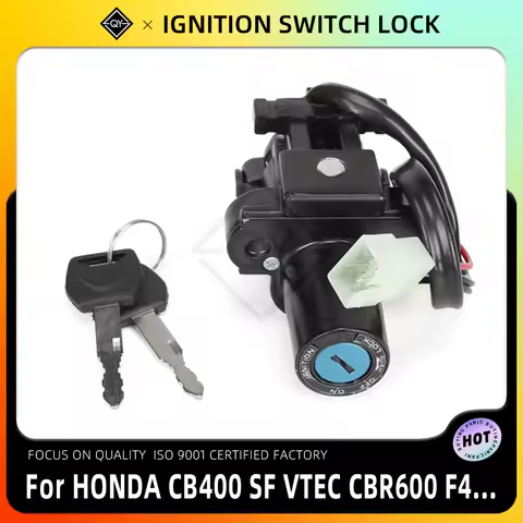 LQYL Motorcycle Ignition Switch Lock Fuel Gas Cap Tank Cover Key Set For HONDA CB400 SF VTEC CBR600 