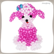 Decor Beaded Ornaments Poodle Adornment Finished Product Light House Decorations for Home Plastic Dog Office  shenglong