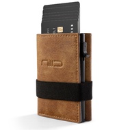 NIID｜SLIDE II Mini Wallet 防盜刷科技皮夾 - 黃棕