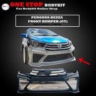 PERODUA BEZZA FRONT BUMPER WITH DAYLIGHT LED  (GT)FIBER(FIBERGLASS)SKIRT LIP BODYKIT