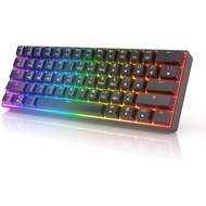 Hk GAMING GK61 Mechanical GAMING Keyboard-61-Key Multicolor RGB Lighting LED Backlight Wired Program