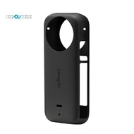 AMAGISN Protective Case for Insta 360 X3 Camera Silicone Case for Insta 360 One X3 Protective Sleeve Panoramic Camera, Black