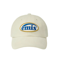emis - emis 徽標裝飾 棉 鴨舌帽 男女同款情侶款 米色
