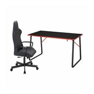 HUVUDSPELARE/UTESPELARE 電競桌/椅, 黑色