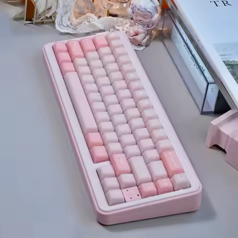 PBT Sakura Keycaps 164 Keys Pink Transparent PC Double Shot Cherry Height for Mechanical Keyboard AU