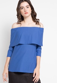 SIMPLICITY 3/4 Sleeve Off Shoulder Blouse